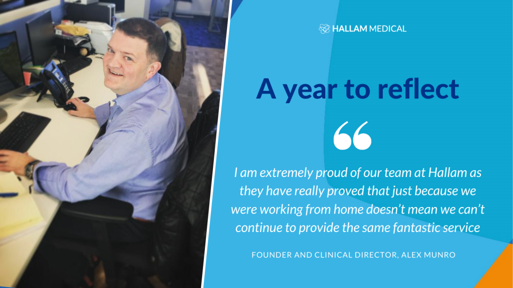 A year to reflect Founder and Clinical Director, Alex Munro Hallam